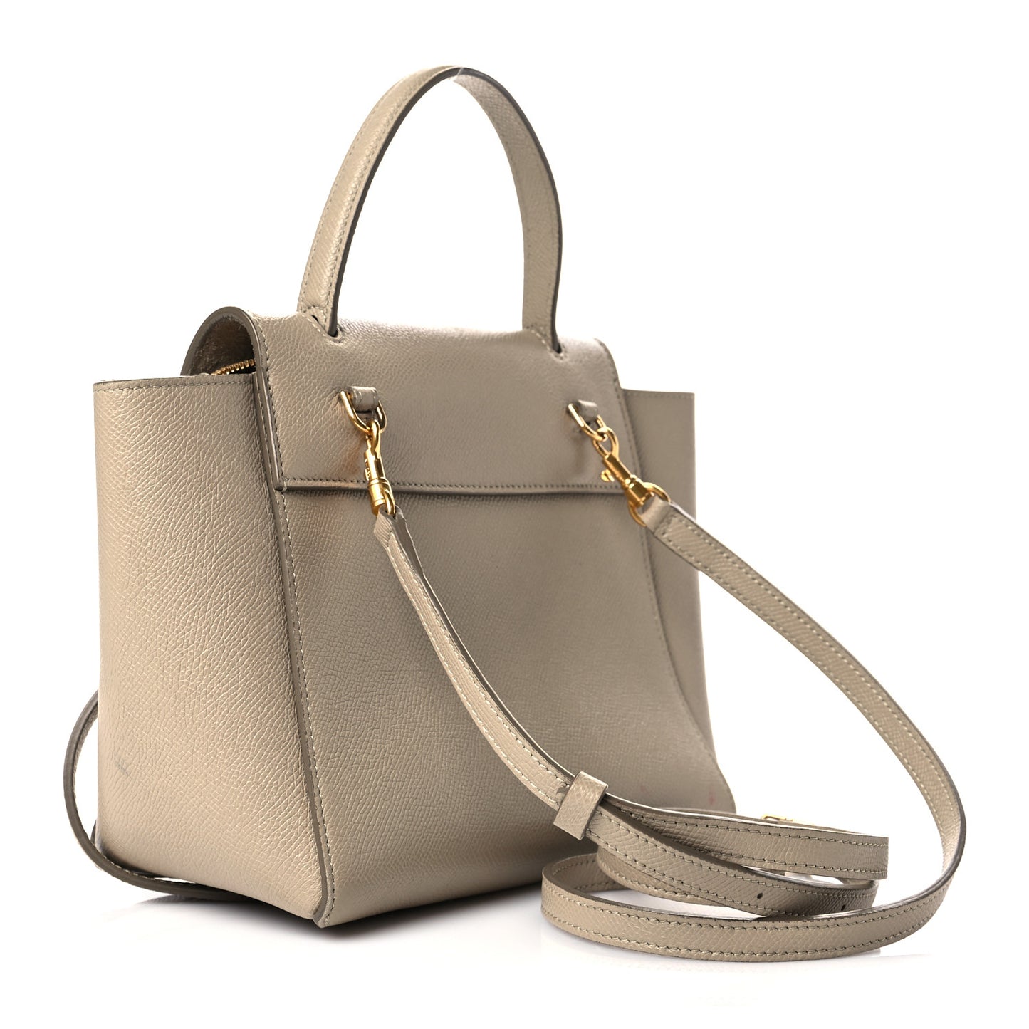 Grained Calfskin Nano Belt Bag Light Taupe