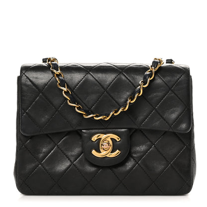 Chanel Lambskin Quilted Mini Square Flap Bag Black 1 of 10