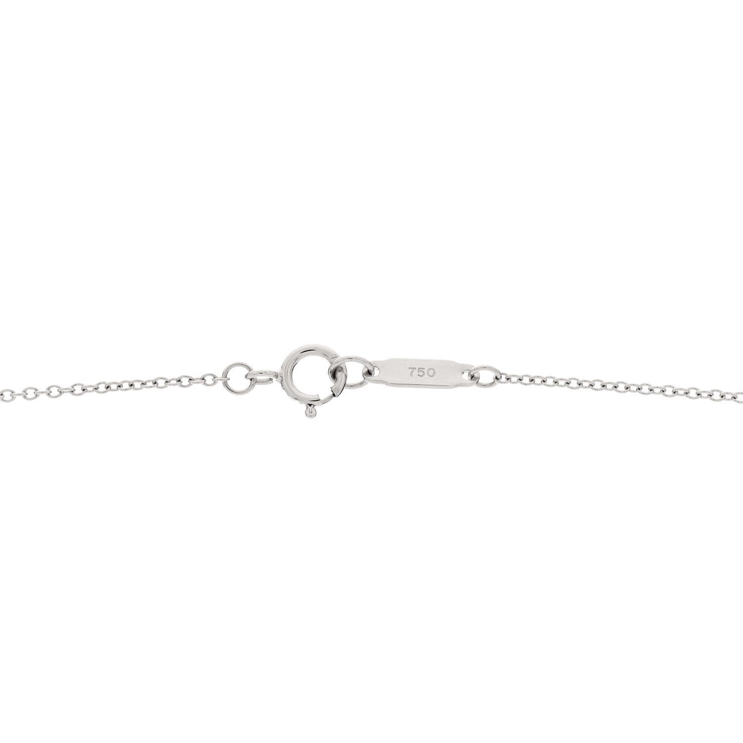 18K White Gold Diamond Metro Cross Pendant Necklace
