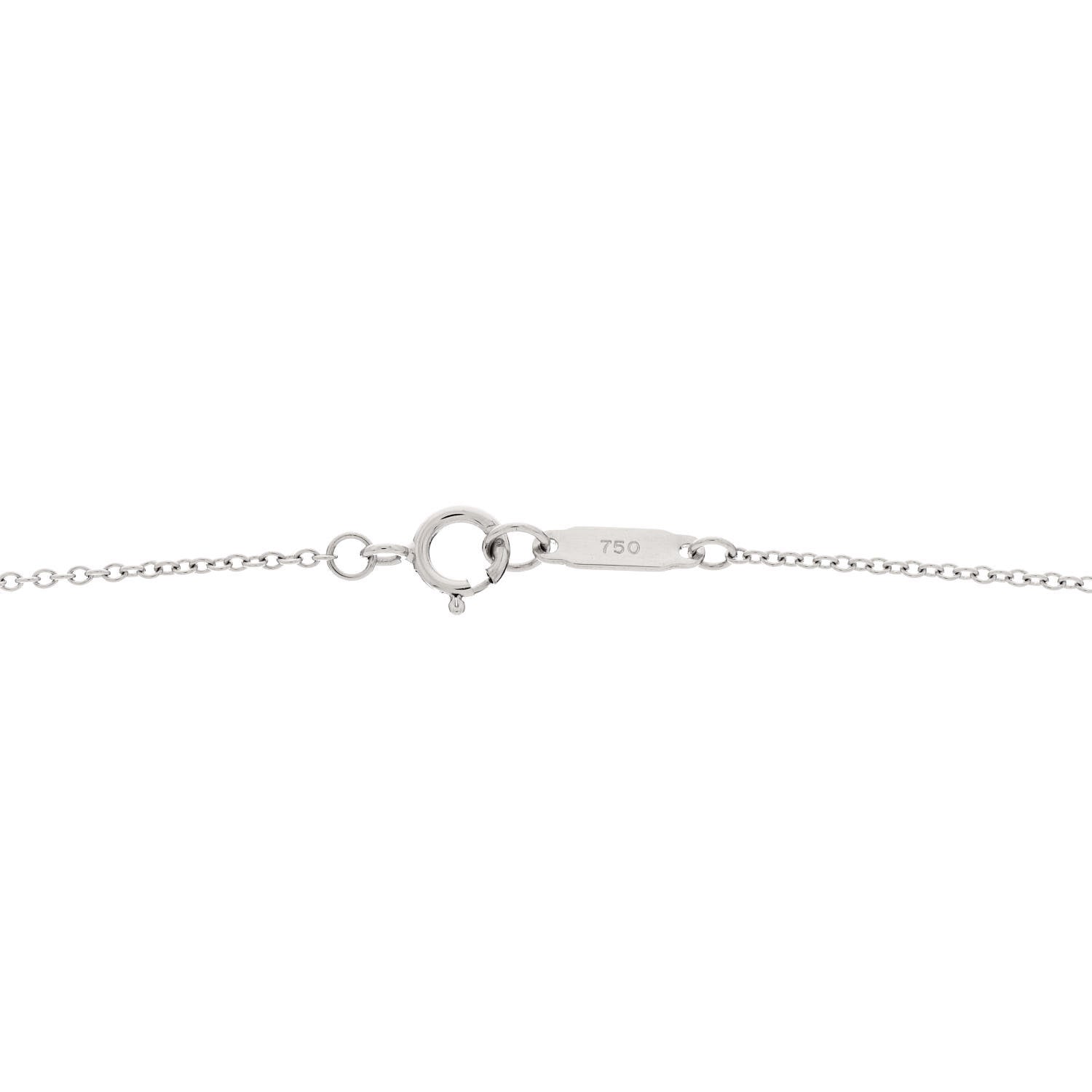 Tiffany 18K White Gold Diamond Metro Cross Pendant Necklace 6 of 6
