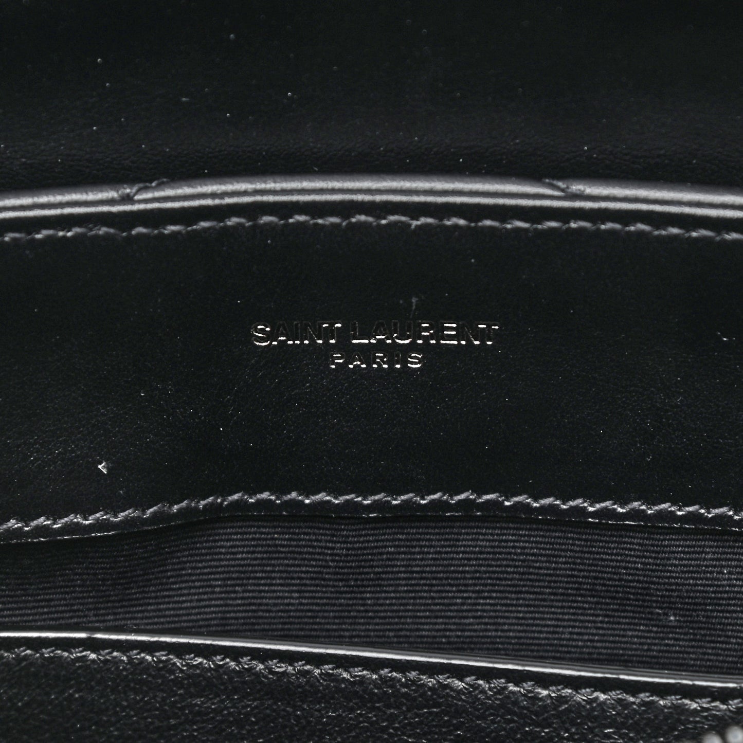 Calfskin Y Quilted Monogram Small Loulou Chain Satchel Black