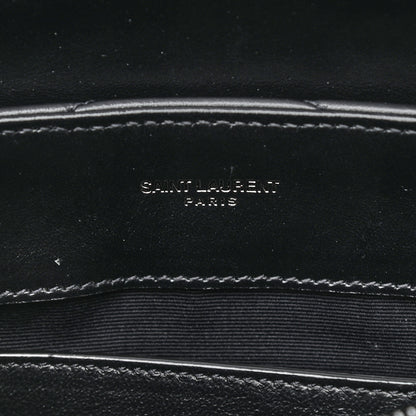 Saint Laurent Calfskin Y Quilted Monogram Small Loulou Chain Satchel Black 6 of 10