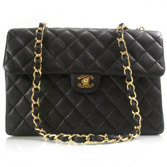 Caviar JUMBO Flap Bag Black