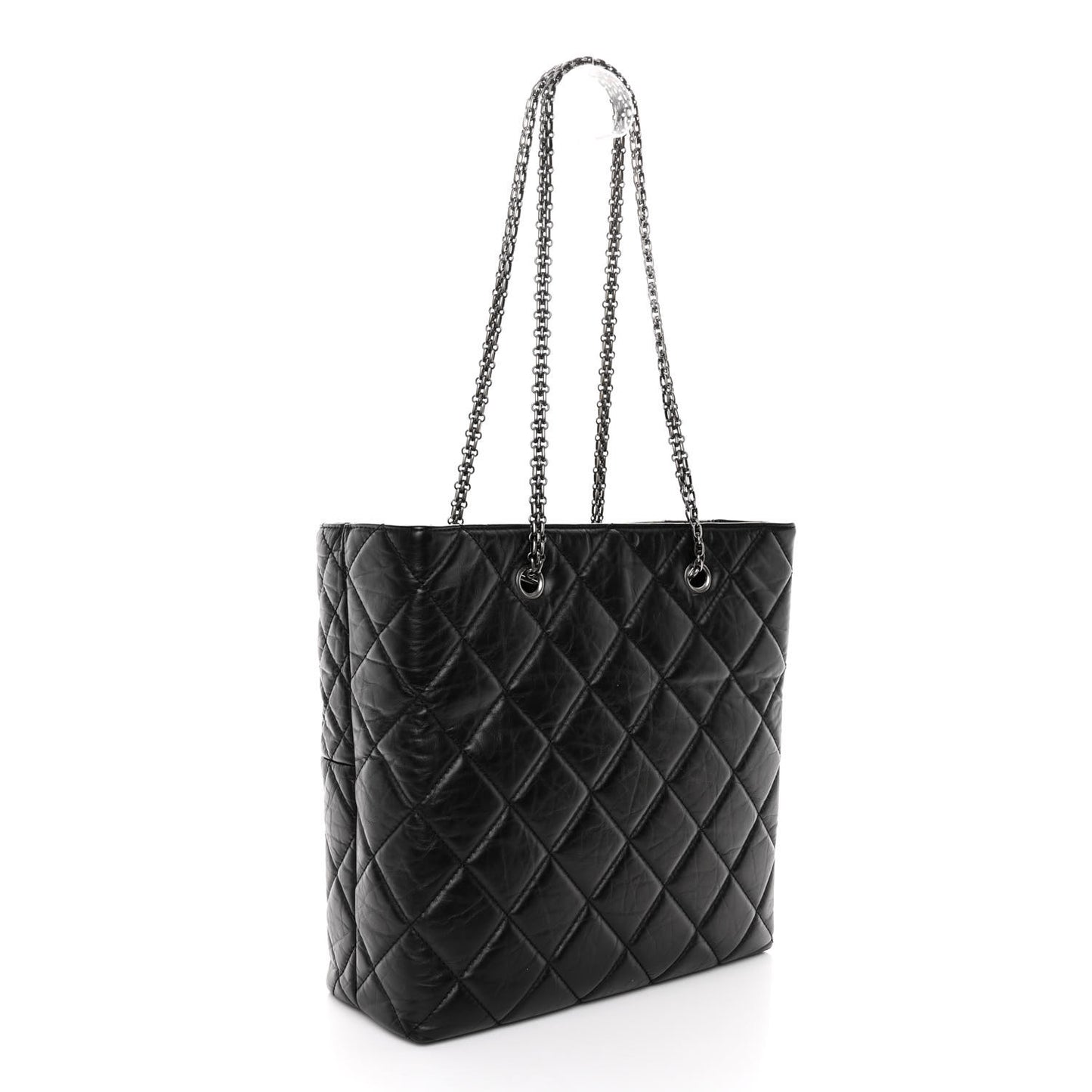 Aged Calfskin Quilted Reissue 2.55 Tote Black