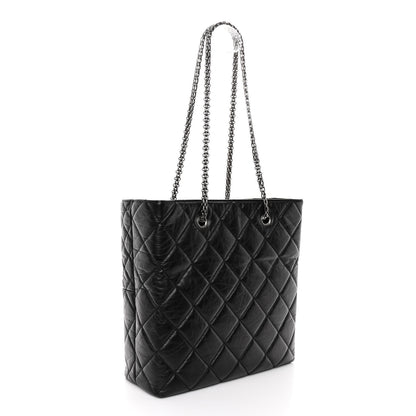 Chanel Aged Calfskin Quilted Reissue 2.55 Tote Black 3 of 9