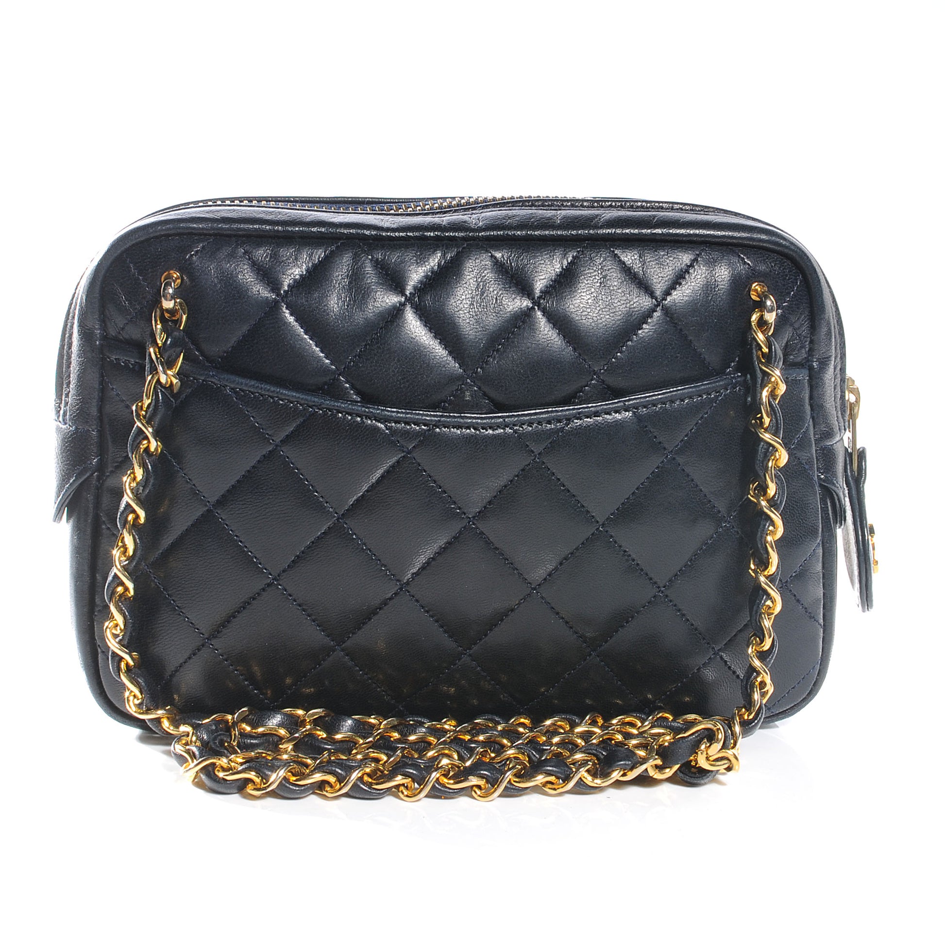 Chanel Lambskin Quilted Camera Bag Navy 1 of 7