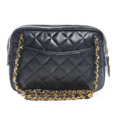 Chanel Lambskin Quilted Camera Bag Navy 1 of 7