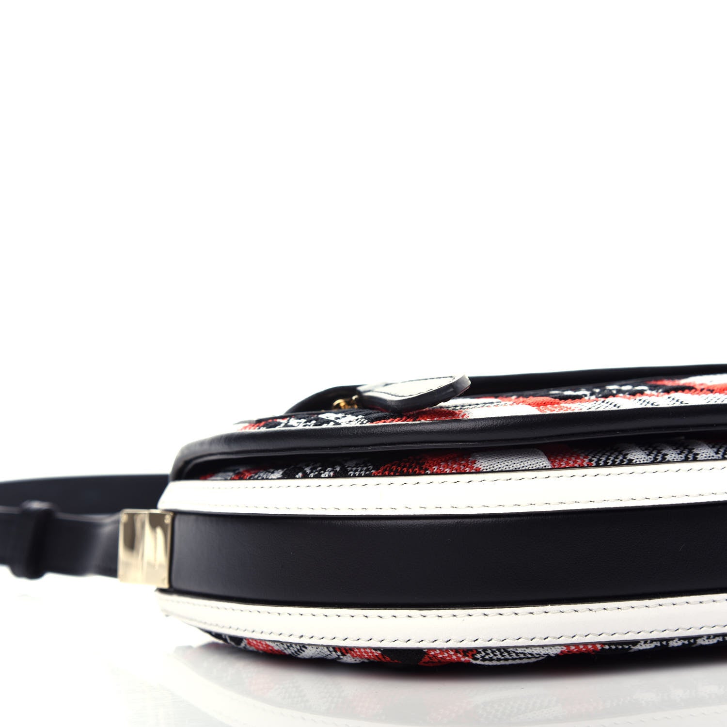 Burberry Knit Tartan Mini Olympia Shoulder Bag Bright Red 7 of 9
