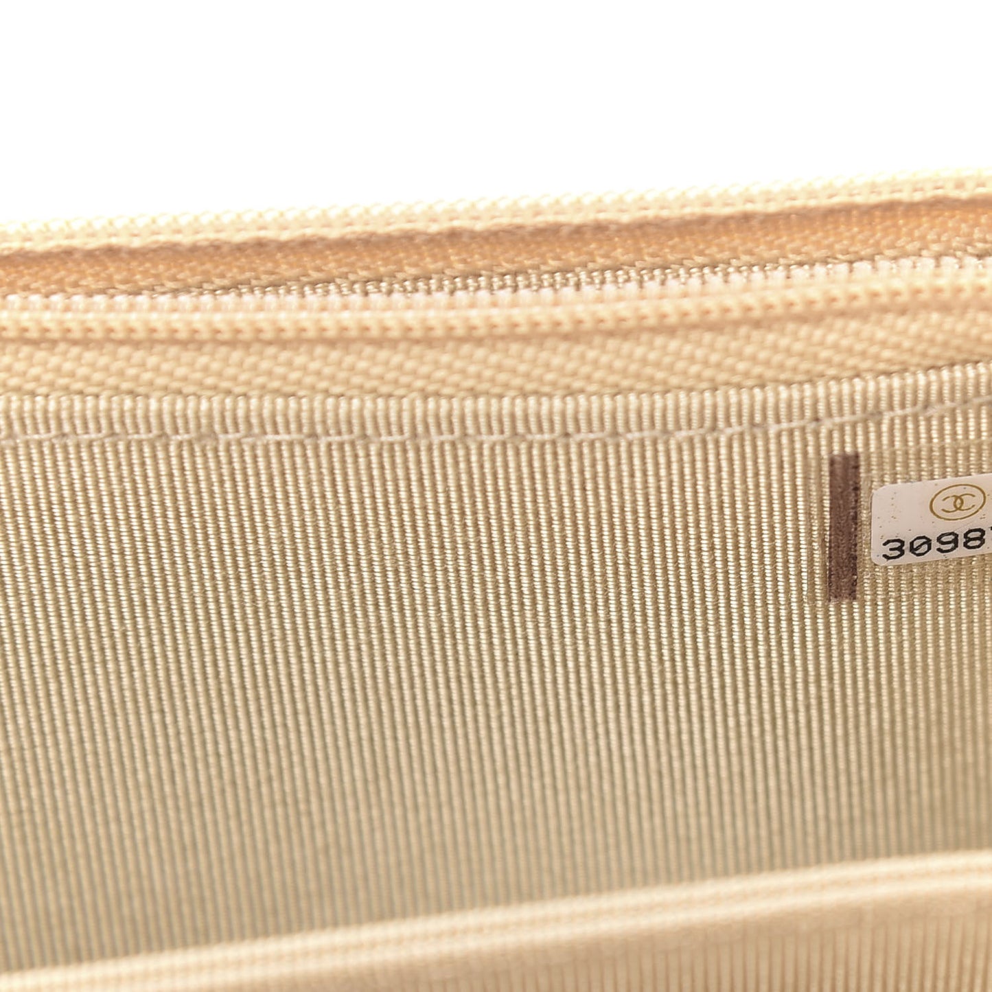 Metallic Lambskin Quilted Mini Wallet On Chain WOC Gold