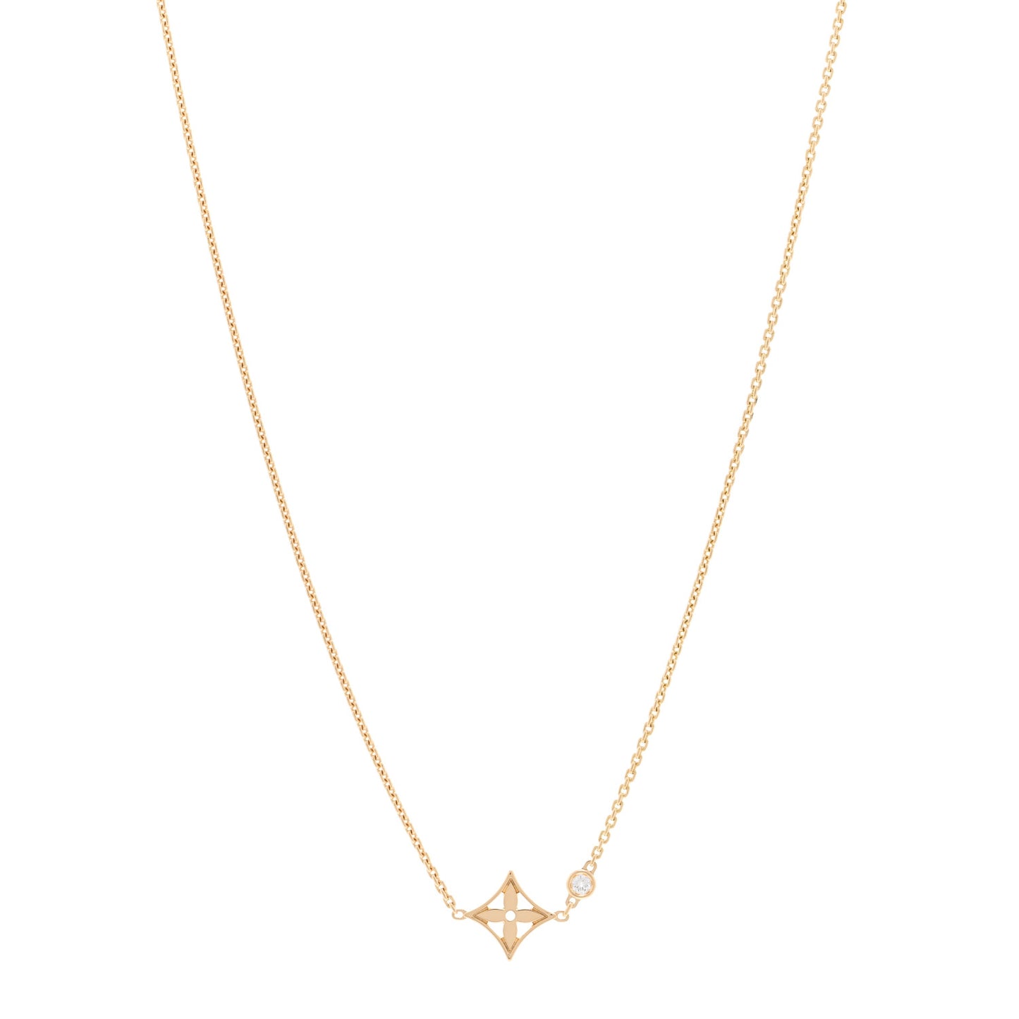 18K Yellow Gold Diamond Idylle Blossom Pendant Necklace