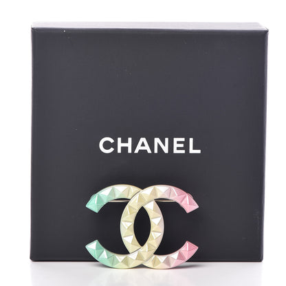 Chanel Metal Studded CC Rainbow Brooch Multicolor 5 of 5