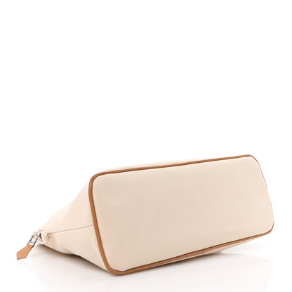 Hermes Cotton Canvas Mini Bolide Travel Cosmetic Pouch Natural 4 of 10