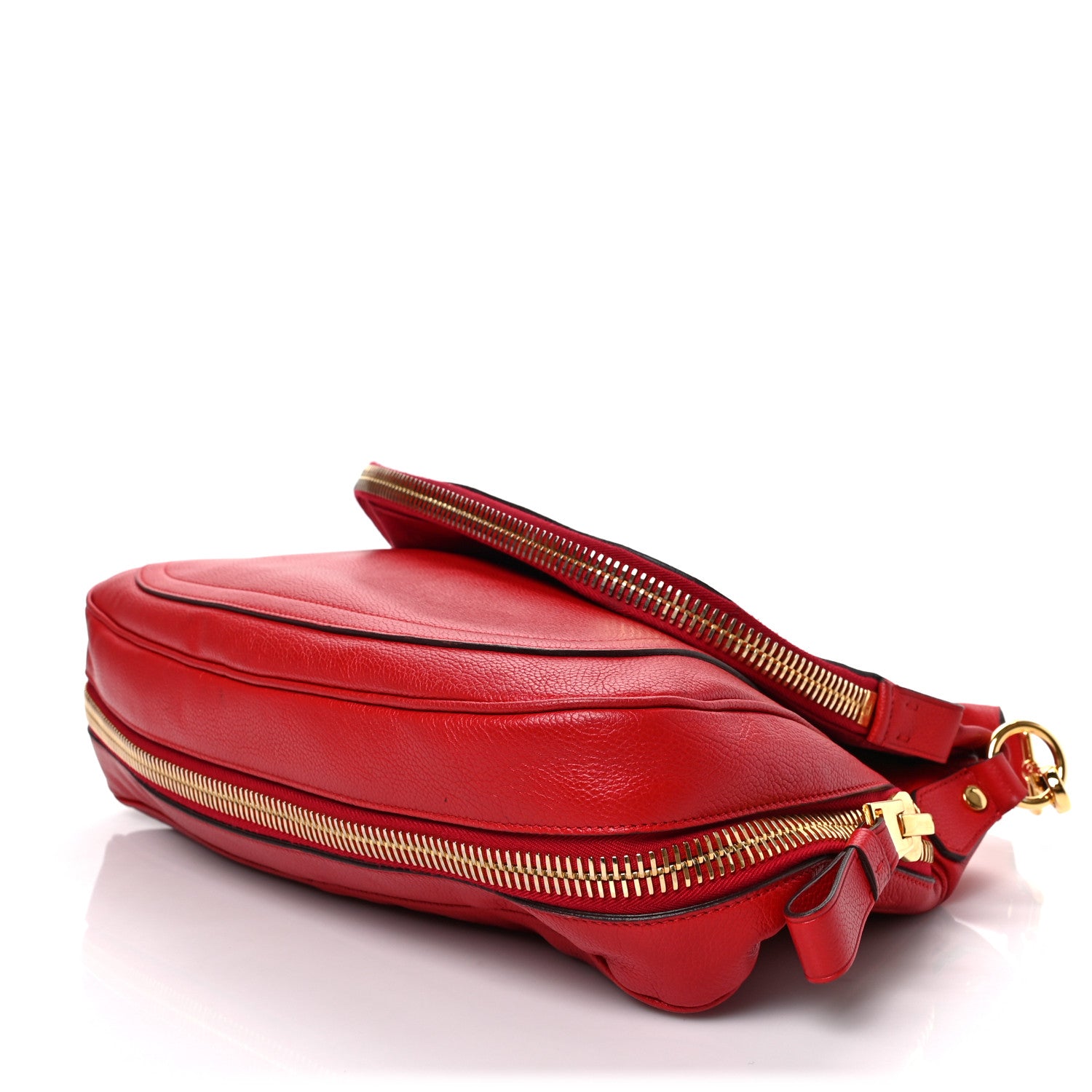 Tom Ford Pebbled Calfskin Large Jennifer Flame Red 8 of 8