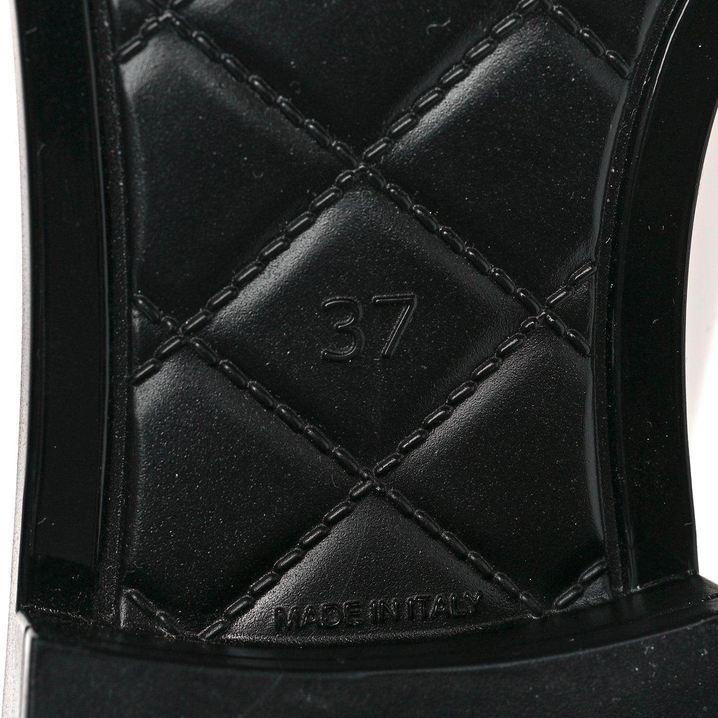 Rubber Rain Boots 37 Ivory Black