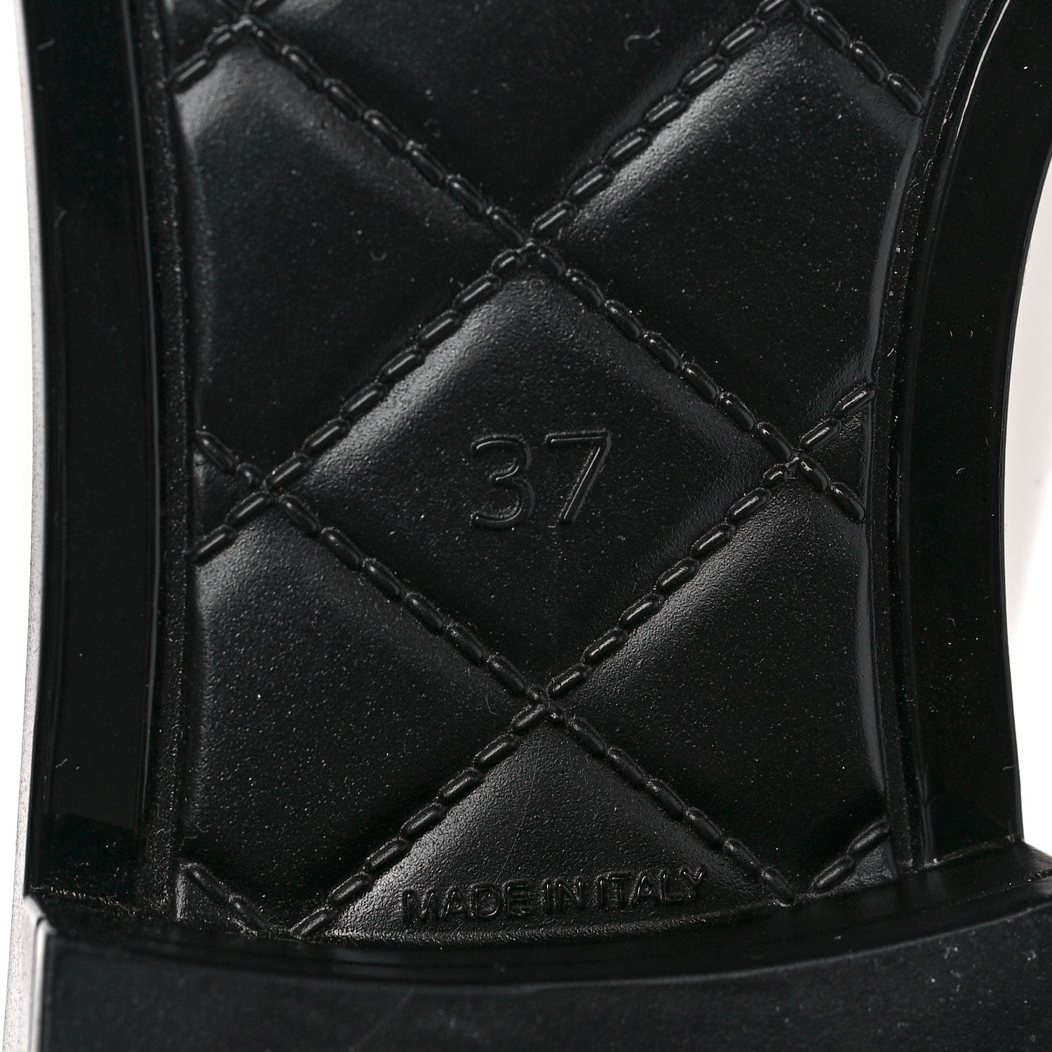 Chanel Rubber Rain Boots 37 Ivory Black 8 of 8
