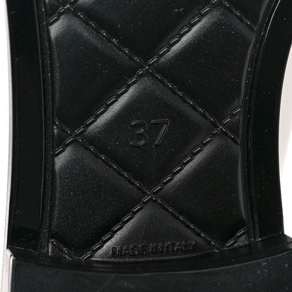 Chanel Rubber Rain Boots 37 Ivory Black 8 of 8