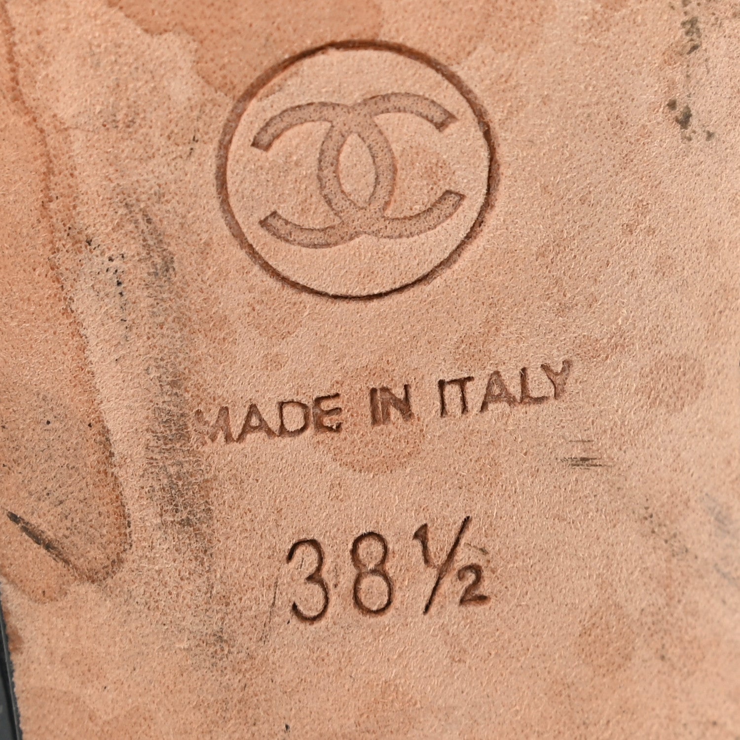 Chanel Patent Silver Cap Toe CC Pumps 38.5 Black 14 of 15