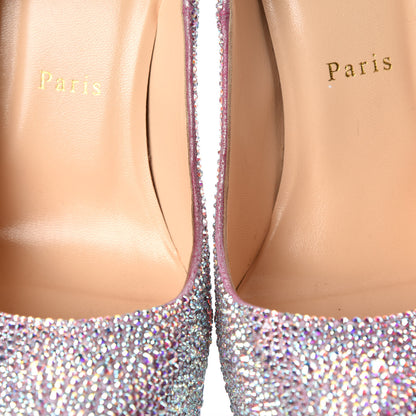 Christian Louboutin Crystal Suede Burma Daffodile Strass 160 Pumps 40 Aurora Boreale 12 of 13