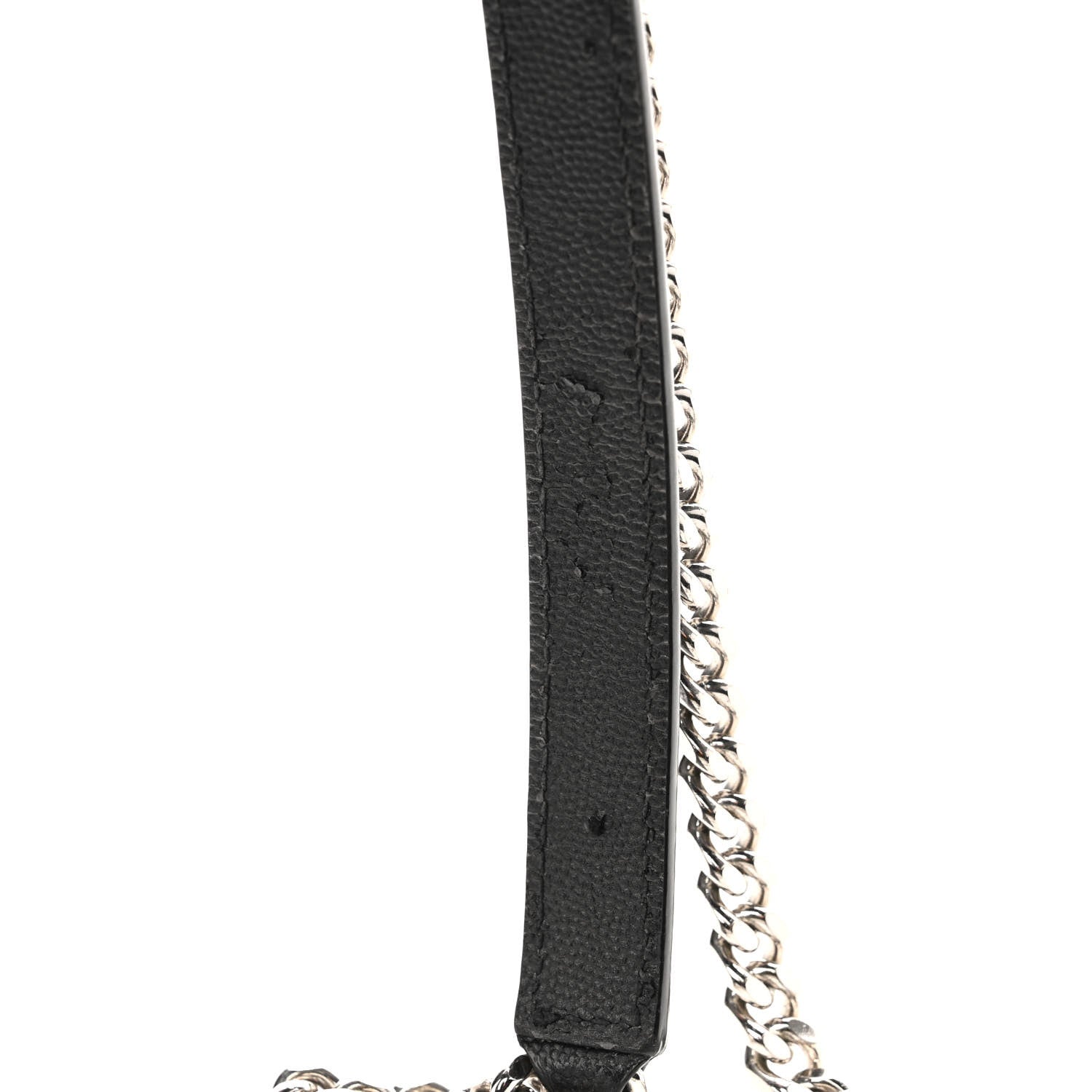 Saint Laurent Grain De Poudre Textured Mixed Matelasse Triquilt Medium Monogram Satchel Black 12 of 13