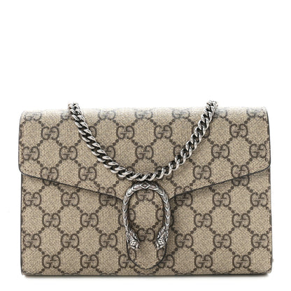 Gucci GG Supreme Monogram Mini Dionysus Chain Wallet Beige Taupe 1 of 11