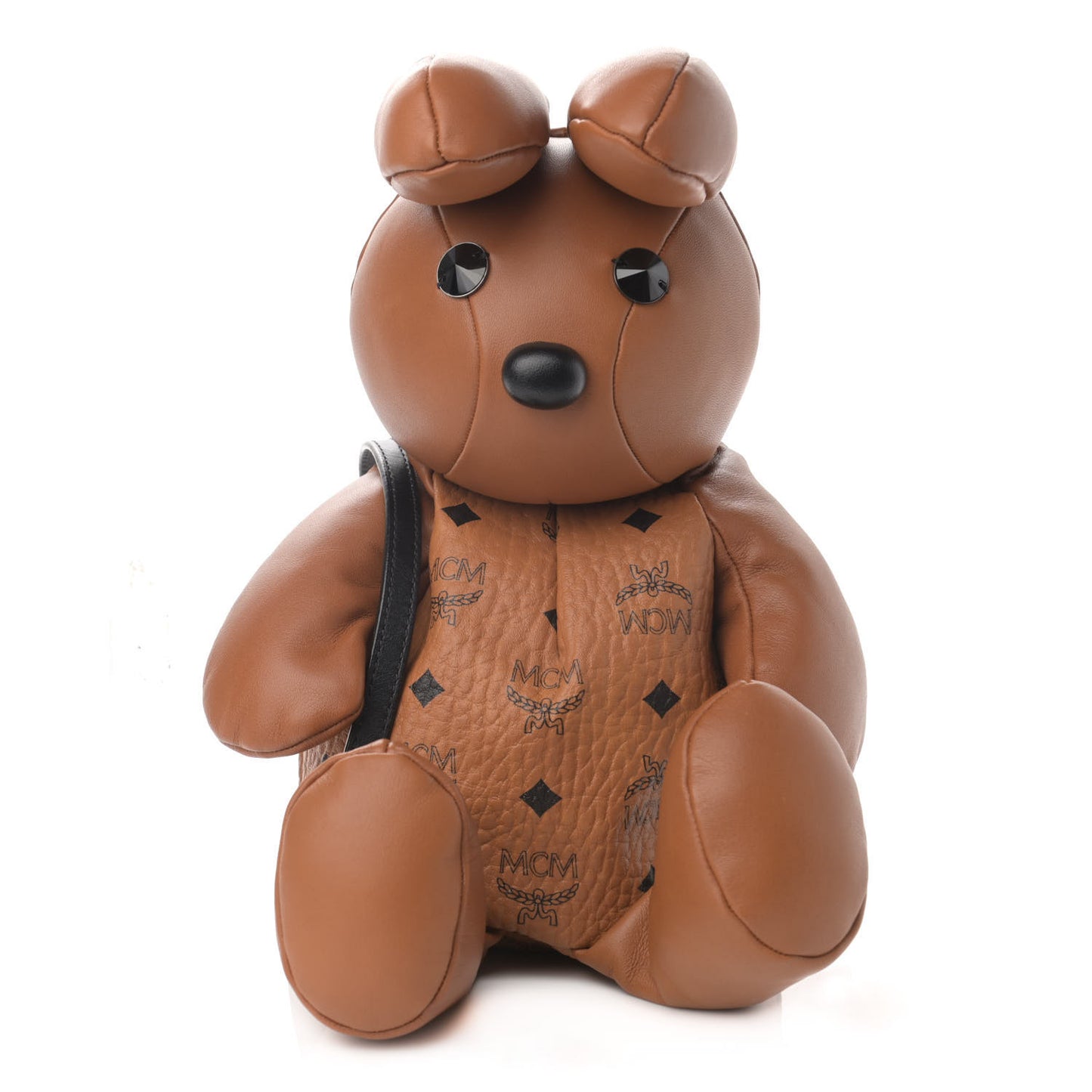 Calfskin Visetos Rabbit Zoo Doll Crossbody Cognac