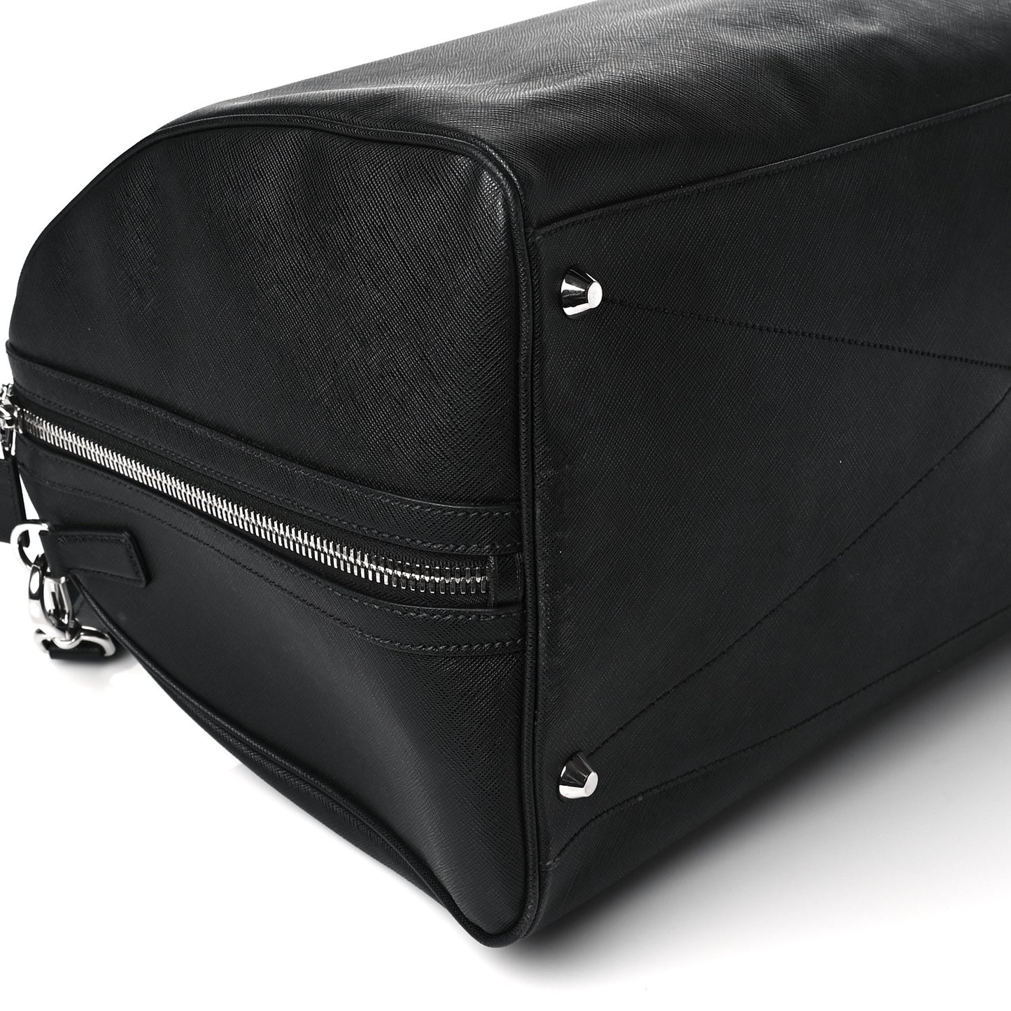 Saffiano Duffle Travel Bag Black