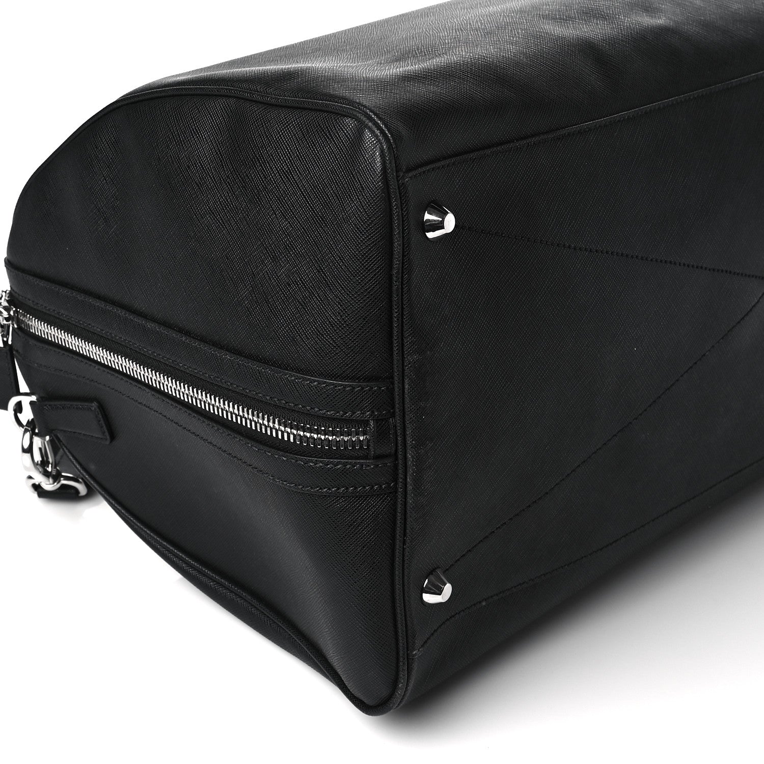 Prada Saffiano Duffle Travel Bag Black 9 of 11