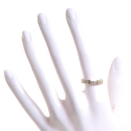 Tiffany Sterling Silver Diamonds Narrow Somerset Ring 54 7 2 of 5