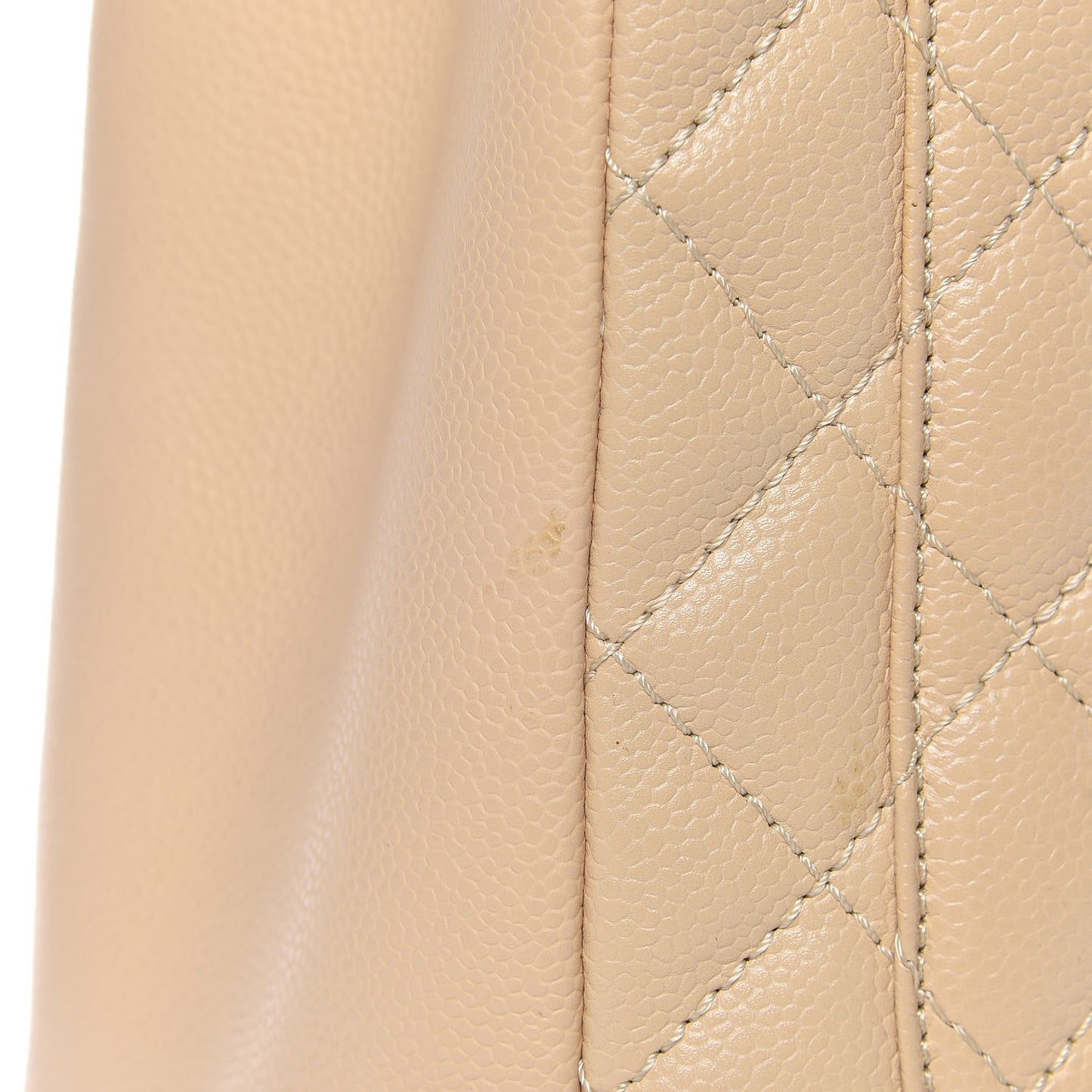 Caviar Quilted Grand Shopping Tote GST Beige Clair