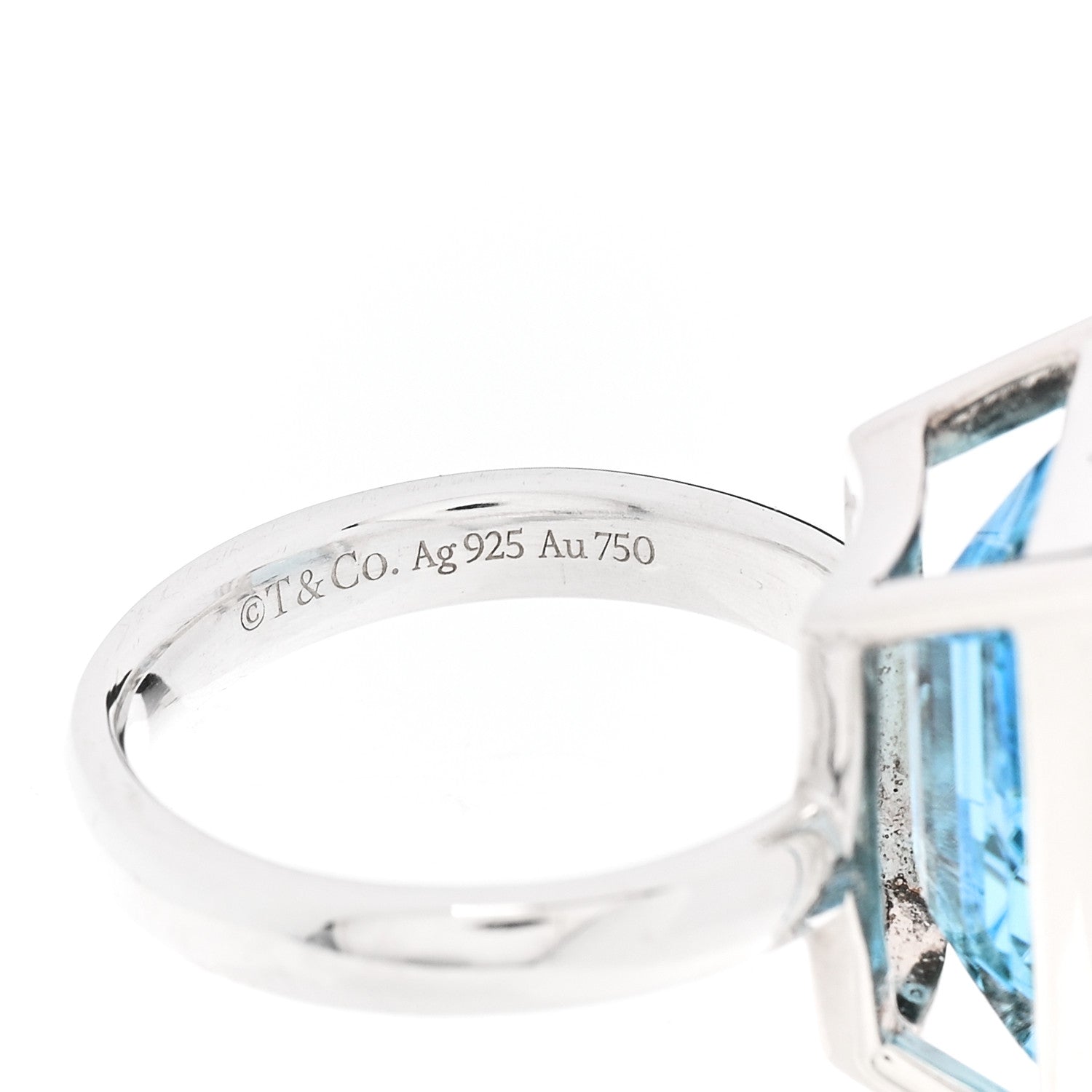 Tiffany Sterling Silver 18K Rose Gold Blue Topaz Return to Tiffany