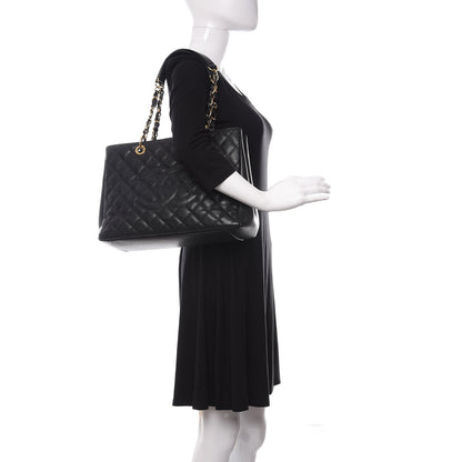 Chanel Caviar Quilted Grand Shopping Tote GST Black 2 of 10