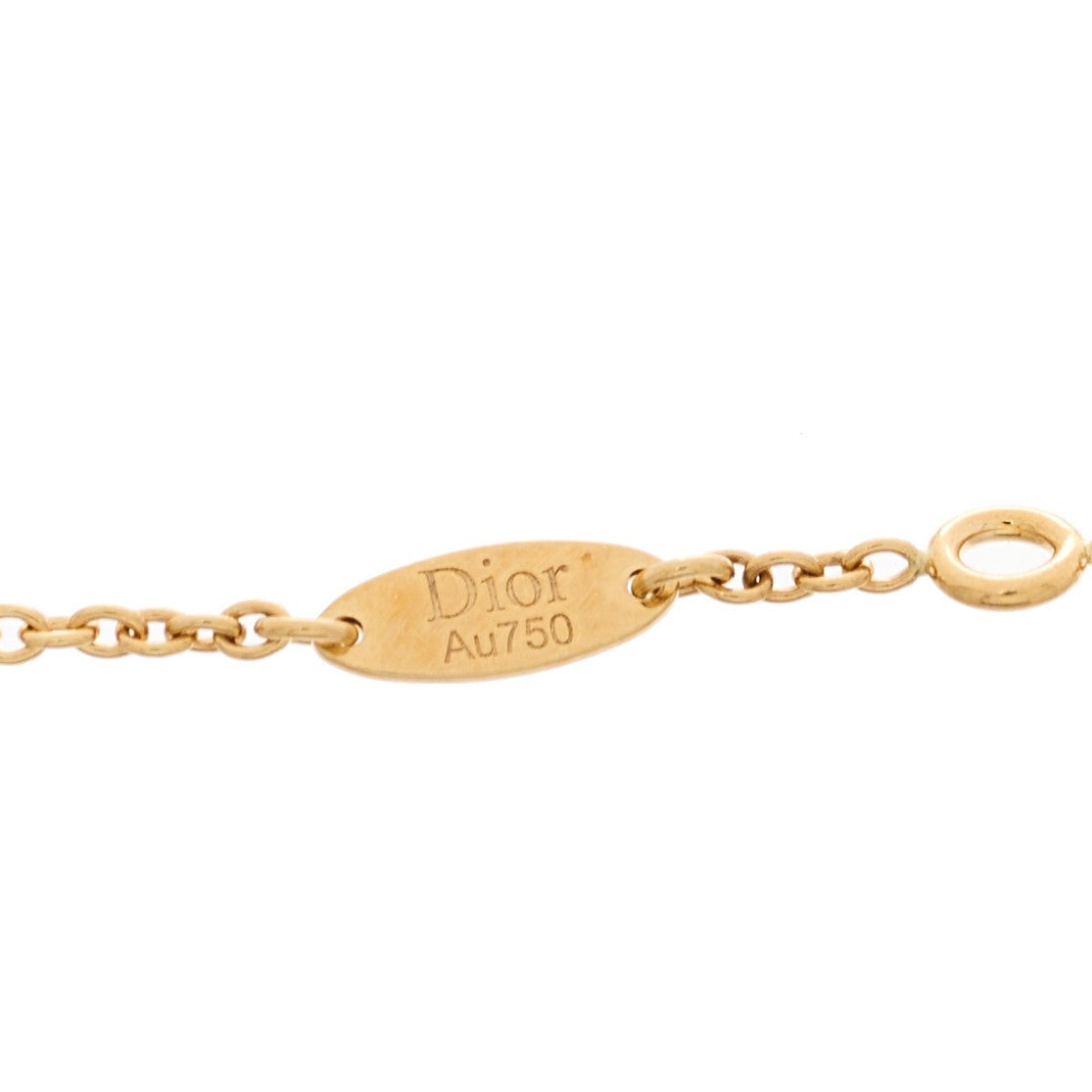 Christian Dior 18K Yellow Gold Diamond Mother of Pearl 3 Station Rose Des Vents Bracelet 4 of 4