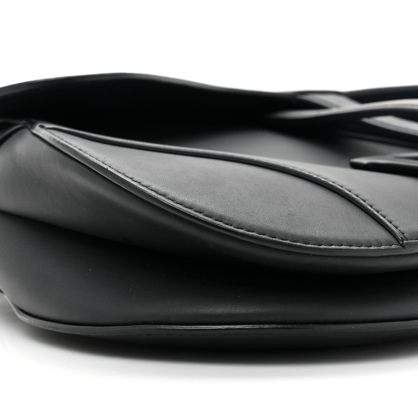 Ultra Matte Calfskin Saddle Bag Black