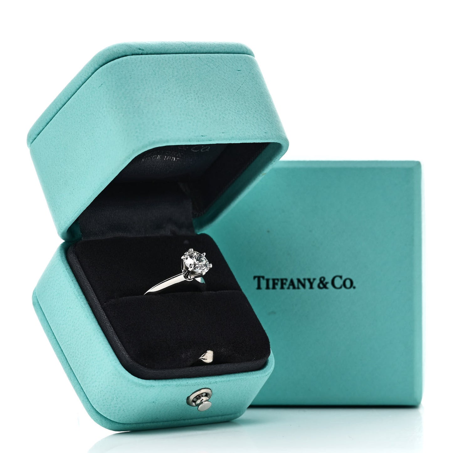 Platinum Diamond 1.32ct Solitaire Engagement Ring 50 5.25