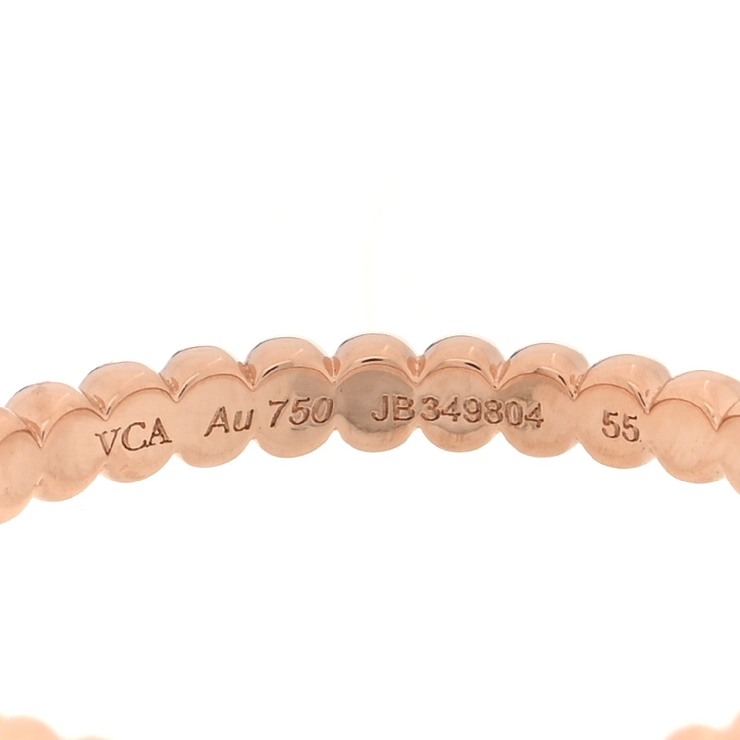 Van Cleef & Arpels 18K Rose Gold Small Perlee Ring 55 7.25 4 of 5