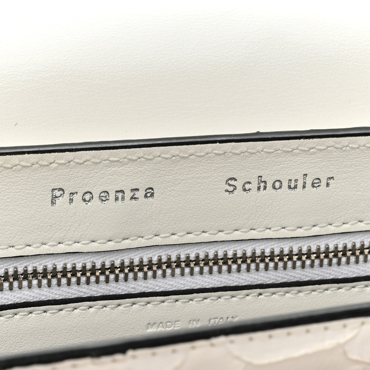 Snakeskin PS11 Mini Classic Shoulder Bag White