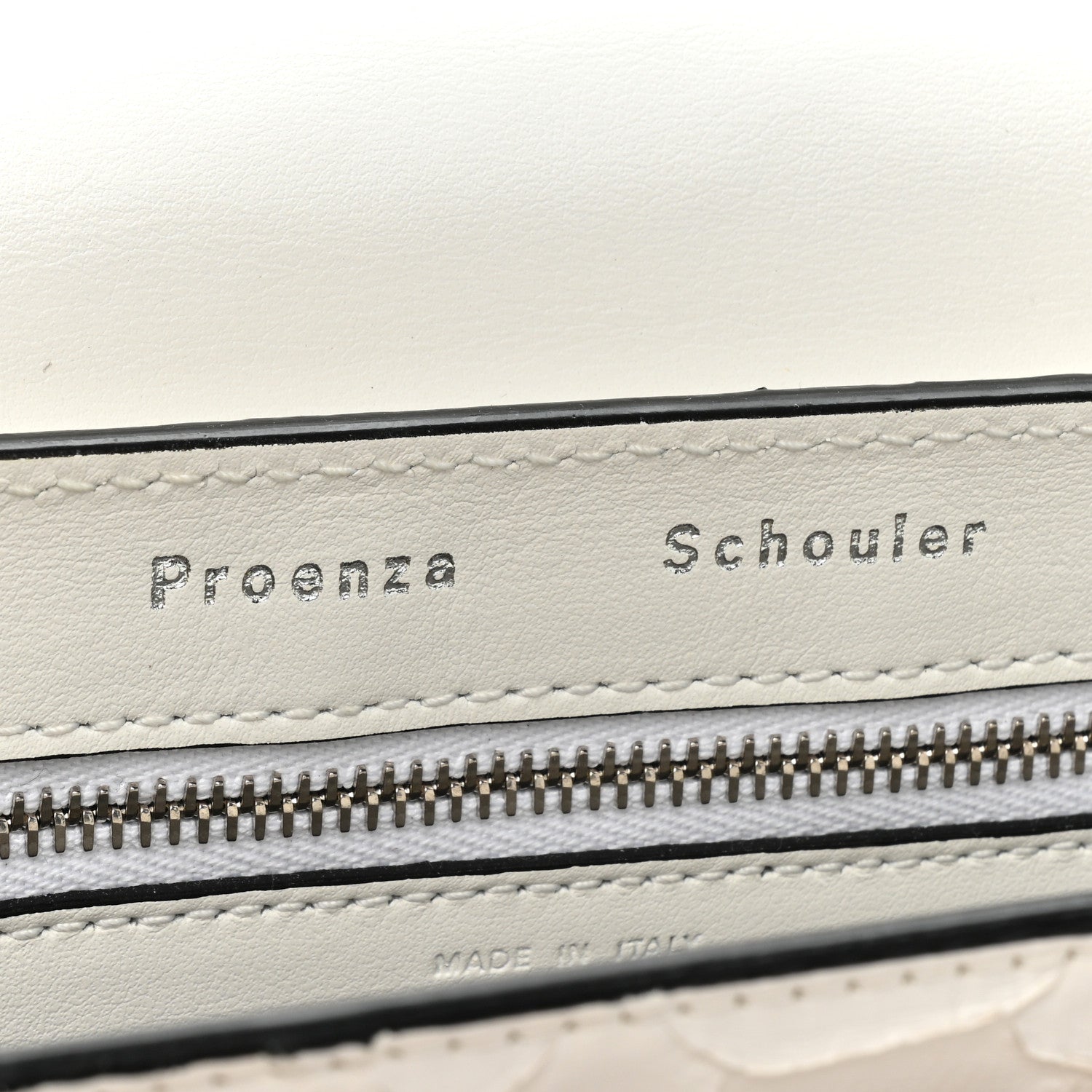 Proenza Schouler Snakeskin PS11 Mini Classic Shoulder Bag White 6 of 9