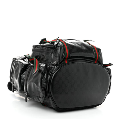 Gucci GG Crystal Monogram Web Backpack Black 4 of 9
