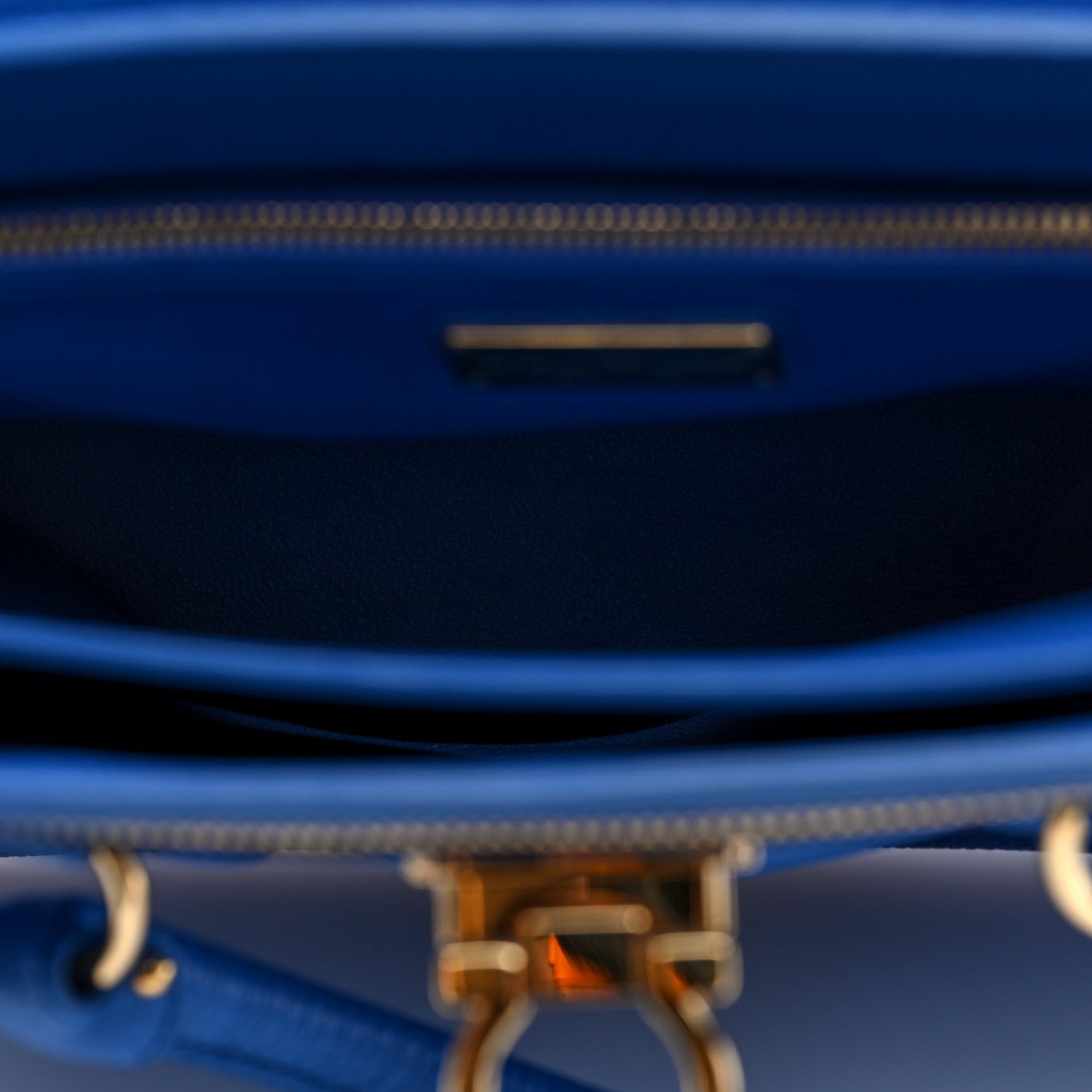 Salvatore Ferragamo Calfskin Lotty Satchel Bleu Indien 5 of 9