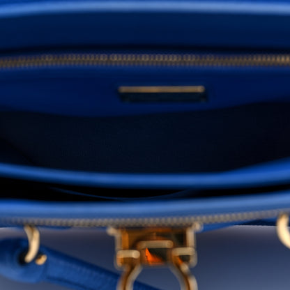 Salvatore Ferragamo Calfskin Lotty Satchel Bleu Indien 5 of 9