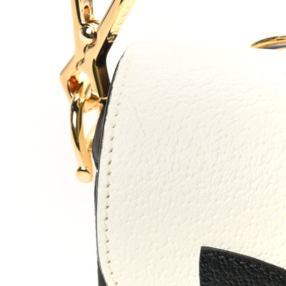 Gucci X ADIDAS Textured Dollar Calfskin Web Small Trefoil Horsebit 1955 Shoulder Bag White 11 of 11