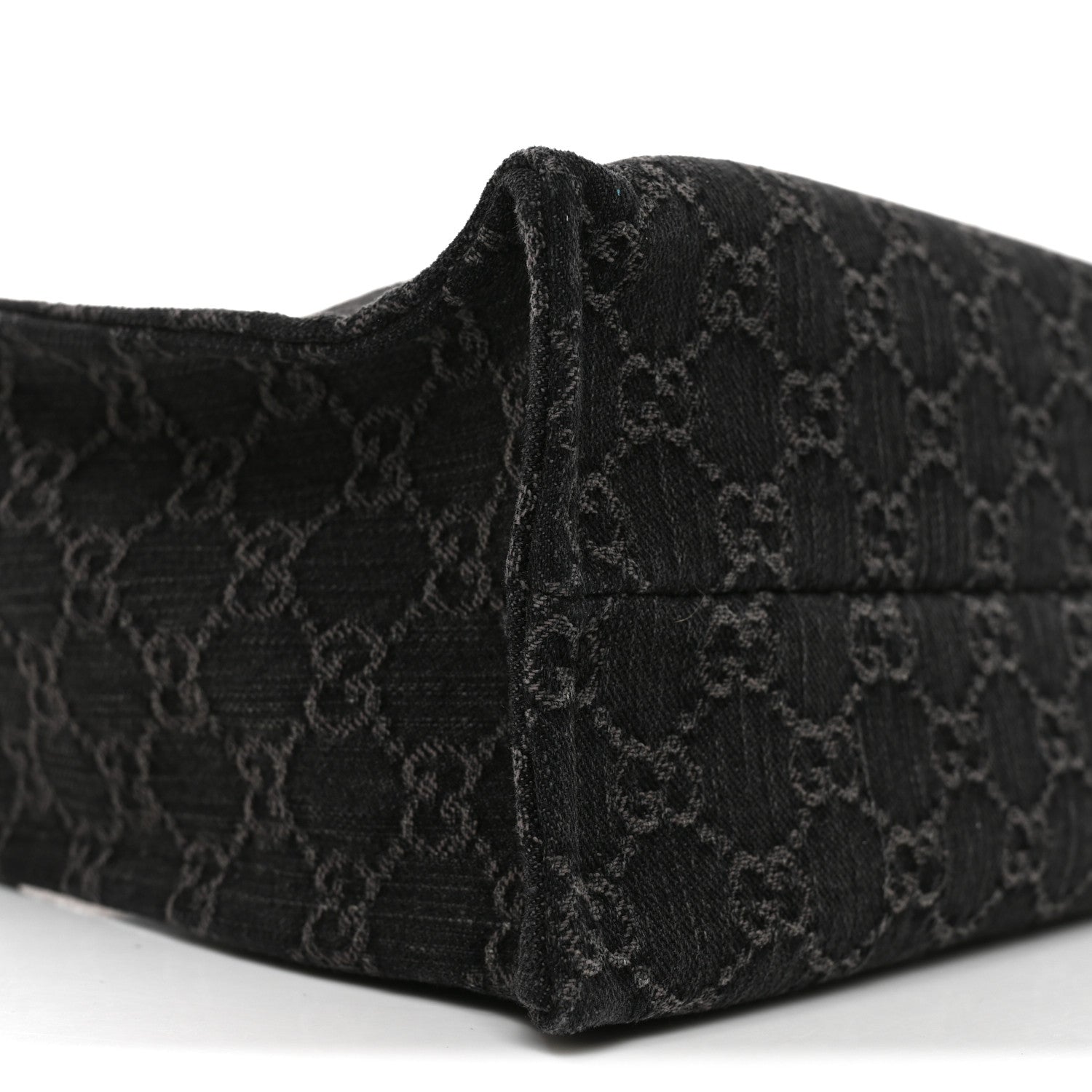 Gucci Denim Ophidia GG Monogram Tote Medium Black Grey 10 of 11