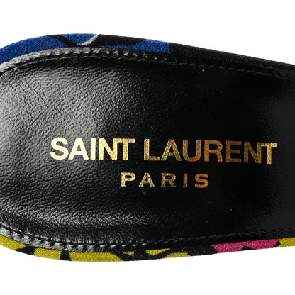 Saint Laurent Transparent Ibiza Flower Gippy 95 Mule Sandals 40 Multicolor 8 of 9