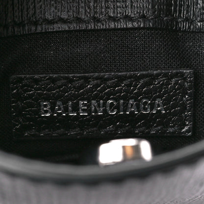 Balenciaga Squared Calfskin Logo Shopping Phone Holder Bag Black 6 of 9