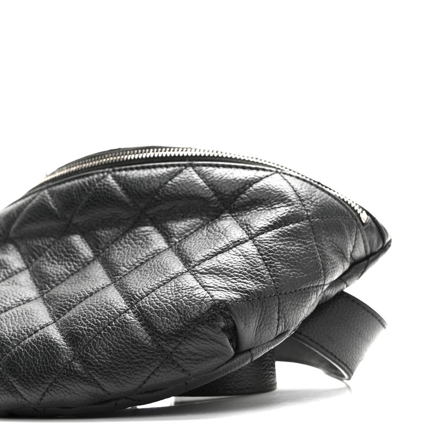 Chanel Grained Calfskin Quilted Waist Belt Bag Black 10 of 11