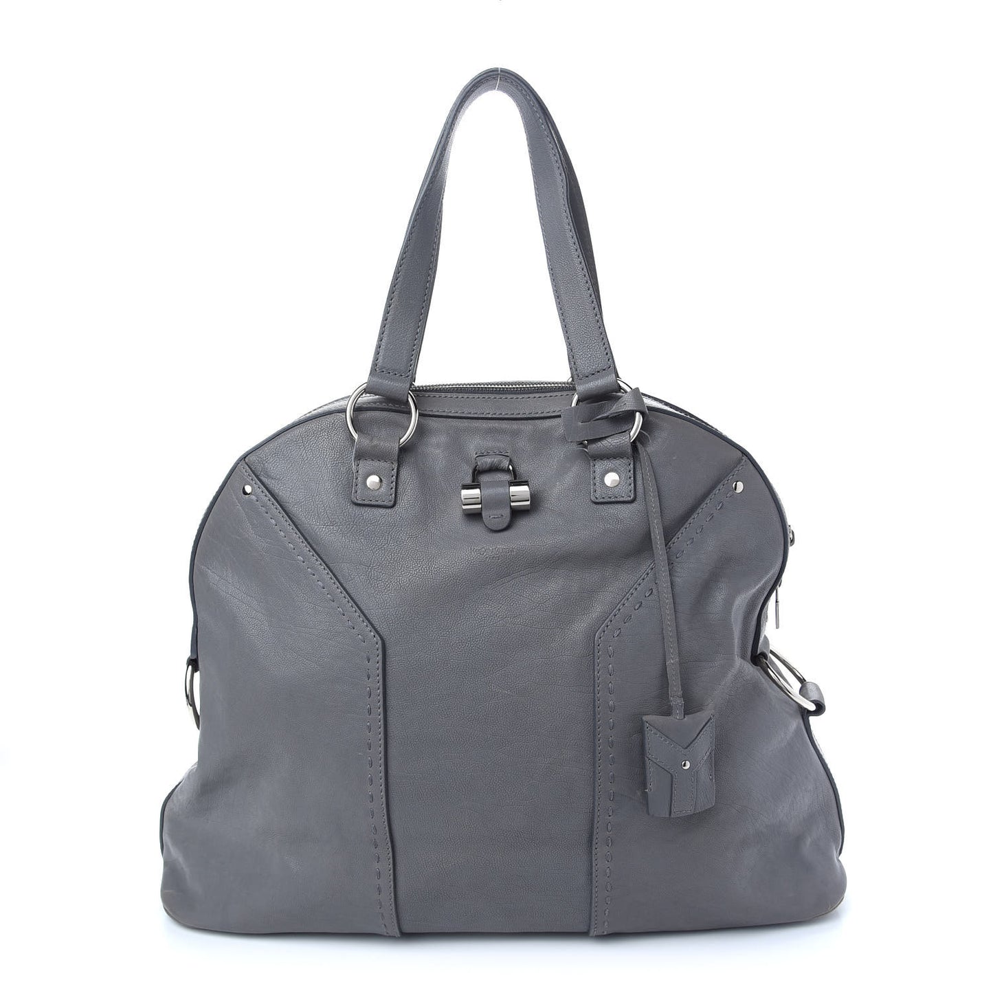Calfskin Oversized Muse Gray