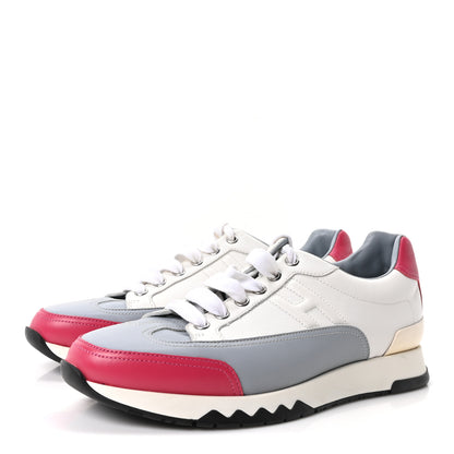 Hermes Calfskin Womens Trail Sneakers 38 Multicolore White 4 of 9