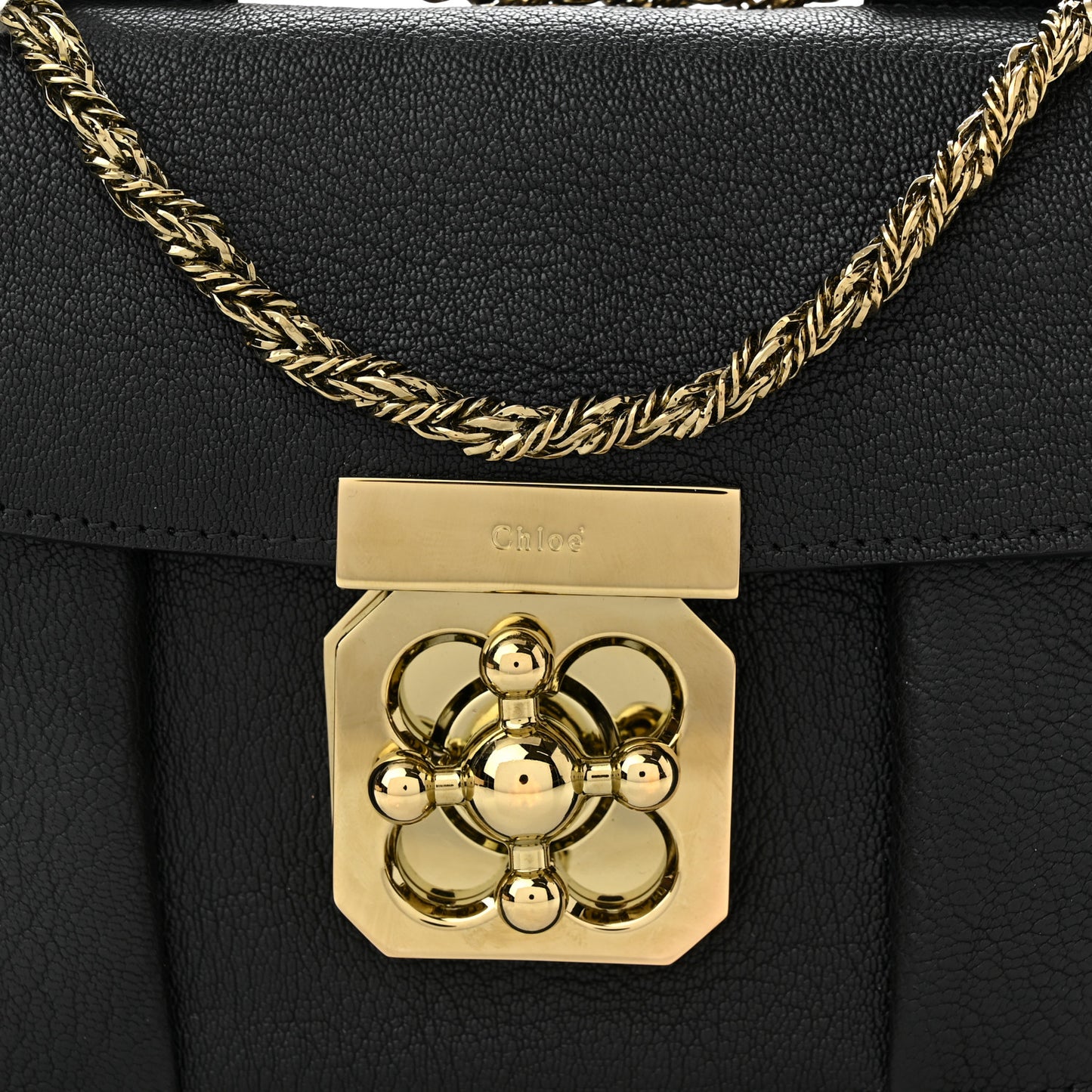 Goatskin Small Elsie Shoulder Bag Black