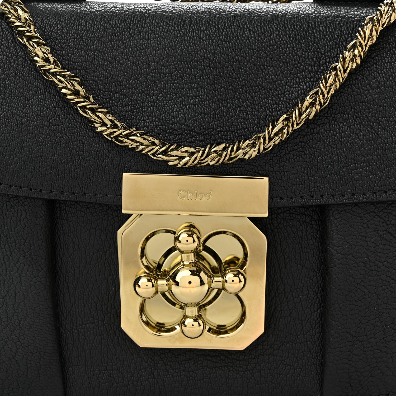 Chloe Goatskin Small Elsie Shoulder Bag Black 8 of 11