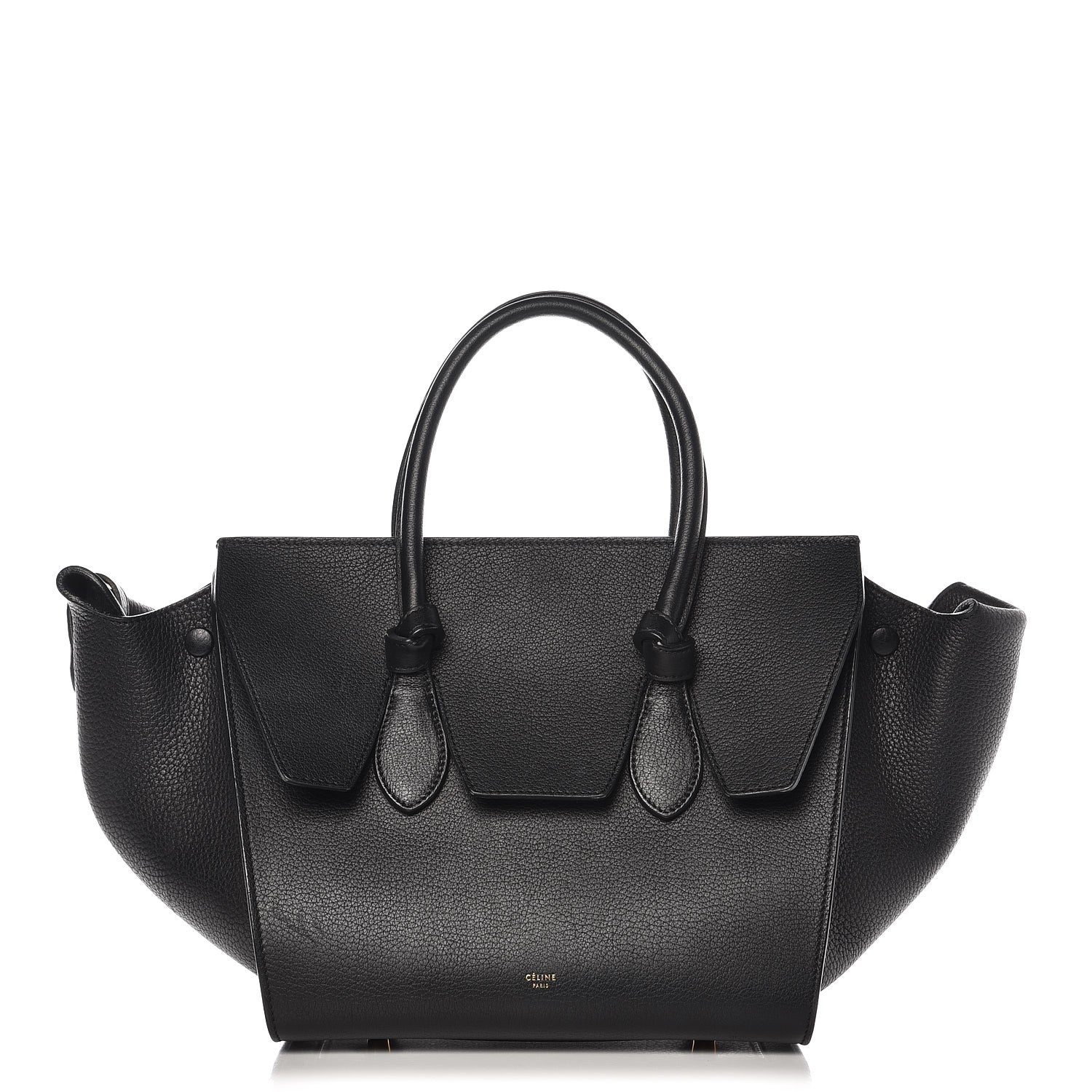 Celine Crisped Calfskin Mini Tie Knot Tote Black 1 of 11